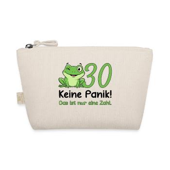 Design pour les 30 ans – Ne paniquez pas ! Grenouille drôle - Trousse biologique - nature - Devant