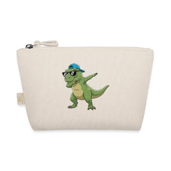 Cool Dabbing T-Rex Sonnenbrille Cartoon-Kunst - Bio-Täschchen - Natur - Vorne