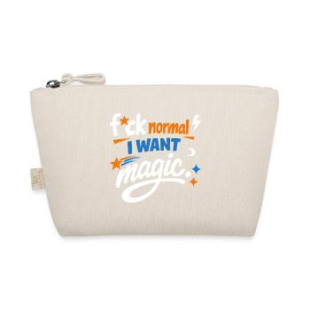 Magic instead of normality: Courageously colourful - Organic Pouch - nature - Front