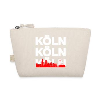 COLOGNE SKYLINE – CATHEDRAL CITY PRIDE! KÖLLE MING HÄTZ - Organic Pouch - nature - Front