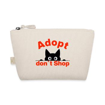 ADOPT, DON'T BUY – CAT LOVE CATLOVER - Organic Pouch - nature - Front