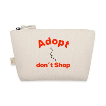 ADOPT, DON'T BUY, PAW WAY! STATEMENT - Organic Pouch - nature - Front