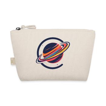 Colorful Planet with Rings Outer Space Motif - Organic Pouch - nature - Front