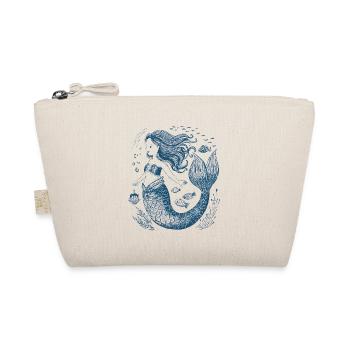 Sirène bleue dans le style vintage - Trousse biologique - nature - Devant