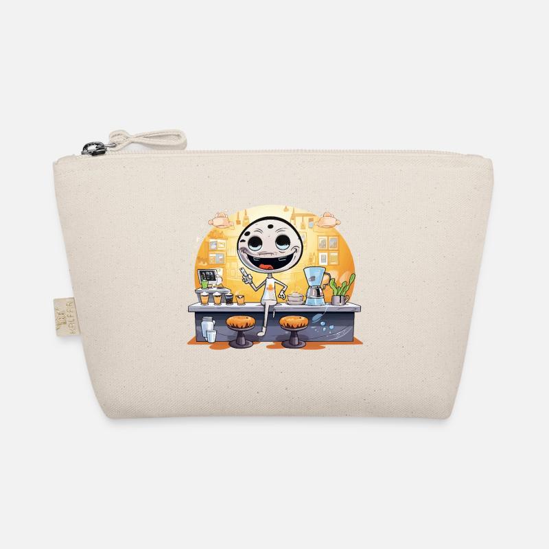 Coffee Robot Barista Cartoon Organic Pouch