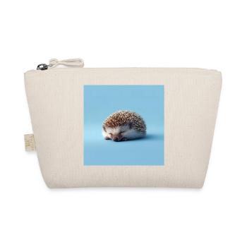 Blue Sleeping Hedgehog - Organic Pouch - nature - Front
