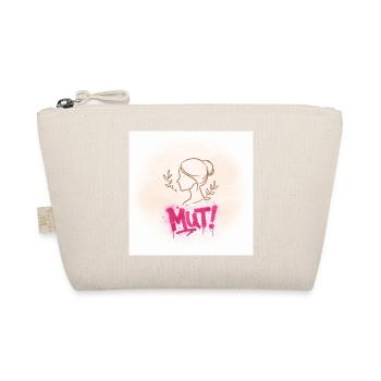 Courage ! Silhouette de femme graffite - Trousse biologique - nature - Devant