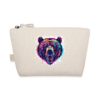 Éclaboussures de néon colorées en forme de tête d’ours - Trousse biologique - nature - Devant