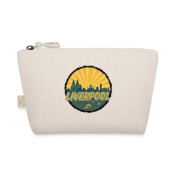 Liverpool Skyline Liver Building Vintage Badge - Organic Pouch - nature - Front