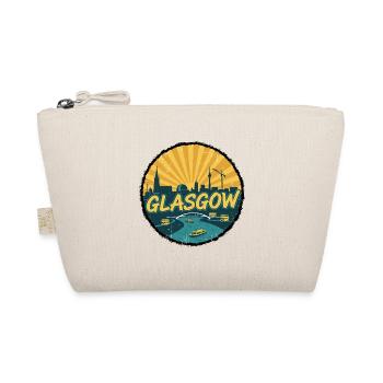 Glasgow City Skyline Retro Vintage Badge - Organic Pouch - nature - Front