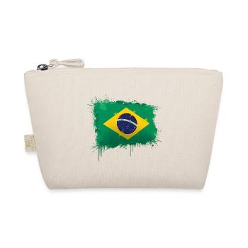 Brasilien Flagge Kunst - Brazil Waving Flag Design - Bio-Täschchen - Natur - Vorne