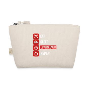 Eat Sleep Leverkusen Repeat - Fußball Fan Design - Bio-Täschchen - Natur - Vorne