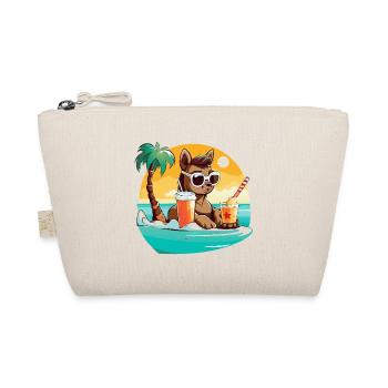 Llama on the beach in the sunlight - Organic Pouch - nature - Front