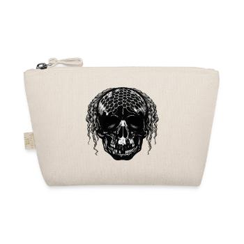 Skull with Mesh Pattern Dreadlocks - Organic Pouch - nature - Front