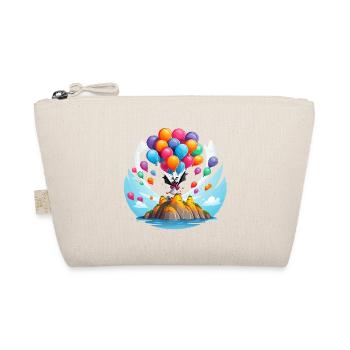 Balloon Island Clown with Color Balloons - Organic Pouch - nature - Front