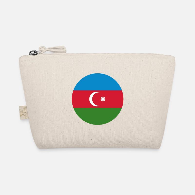 Azerbaijan round flag Organic Pouch