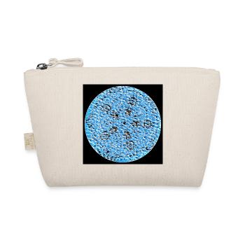 Blue Pebble Mosaic Circle - Organic Pouch - nature - Front