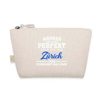 Zürich Männer Fast Perfekt Spruch - Bio-Täschchen - Natur - Vorne