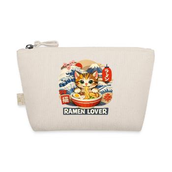Ramen Nudeln Katzenliebhaber Retro Kawaii Katzen - Bio-Täschchen - Natur - Vorne