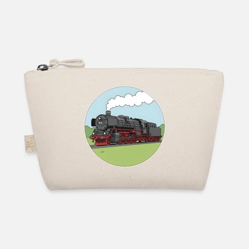 Dampflokomotive Lokomotive Eisenbahn Lok Br01 - Bio-Täschchen - Natur