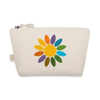 Colorful Flower Color Wheel Retro Flower Design - Organic Pouch - nature - Front