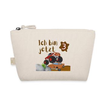 J’ai maintenant 3 ans – Chemise d’anniversaire Monster Truck - Trousse biologique - nature - Devant