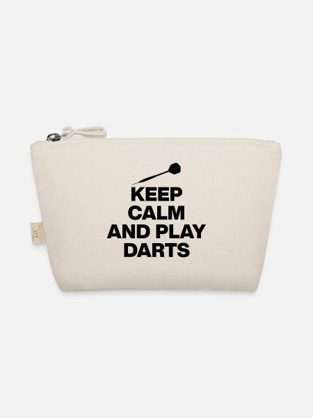KEEP CALM AND PLAY DARTS! 180 PFEILE - Bio-Täschchen - Natur - Vorne