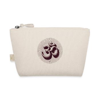 Vintage Om Symbol Engraving Style Brown - Organic Pouch - nature - Front