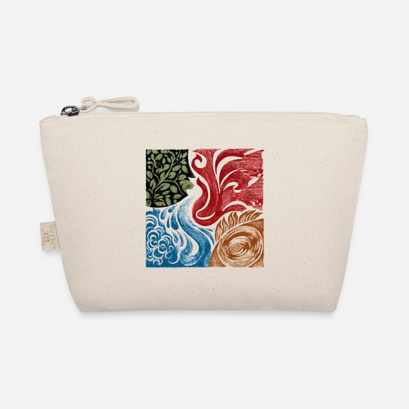 Four Elements Nature Graphic Spiritual Organic Pouch