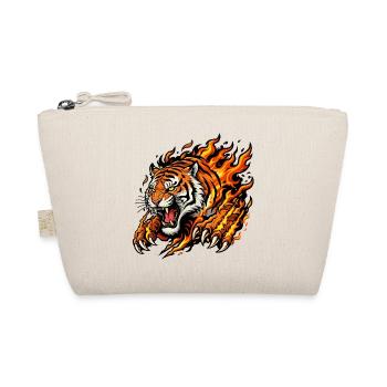 Flames Tiger: Burning Hunt - Organic Pouch - nature - Front