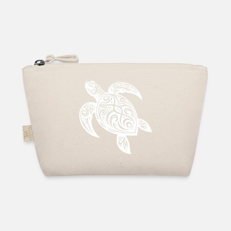 Tribal Turtle Mystical Nature and Geometry Organic Pouch