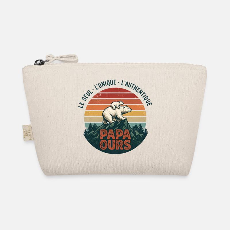Papa Ours Montagne Retro Soleil Trousse biologique