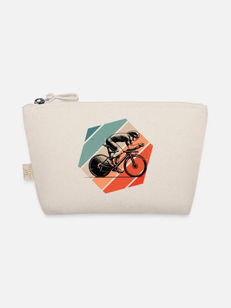 Roadbike Illustration für Rennrad - Bio-Täschchen - Natur