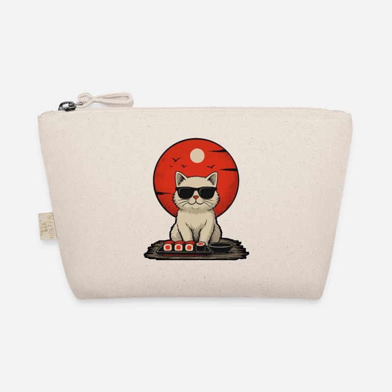 Sunset Cat avec sushi - Trousse biologique - nature