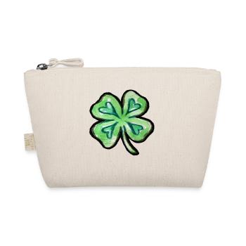 Lime Watercolor Shamrock - Organic Pouch - nature - Front