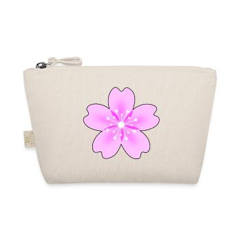 Pink flower with neon rays - Organic Pouch - nature - Front