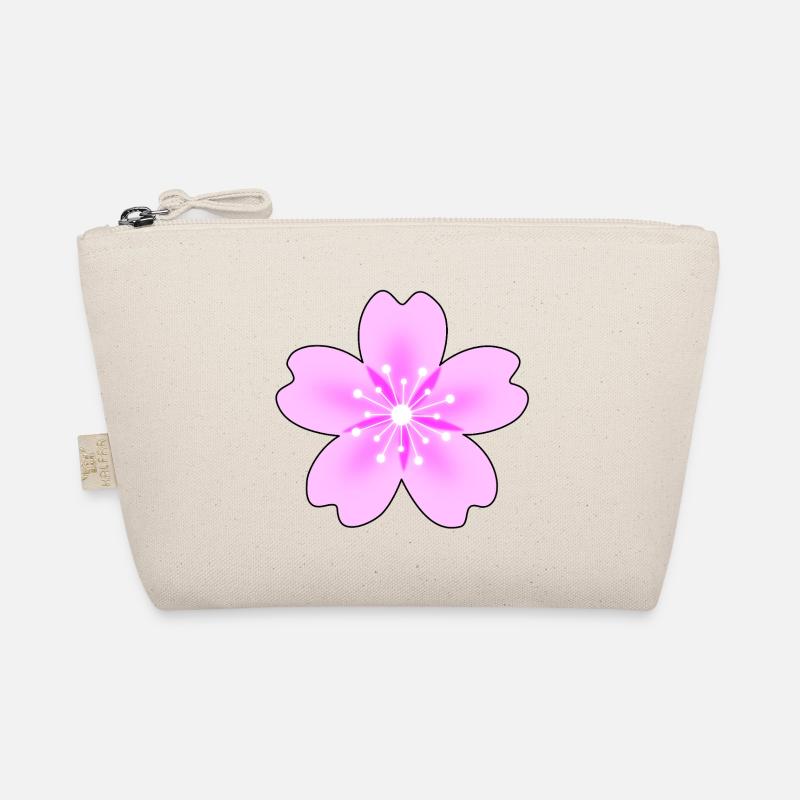 Pink flower with neon rays Organic Pouch