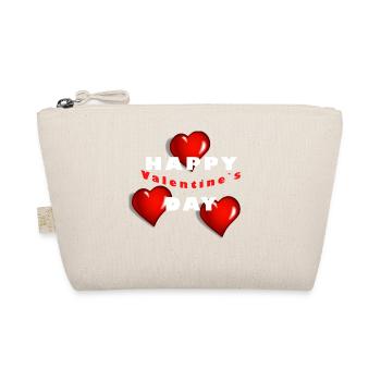 Valentine's Day Heart Design Love - Organic Pouch - nature - Front