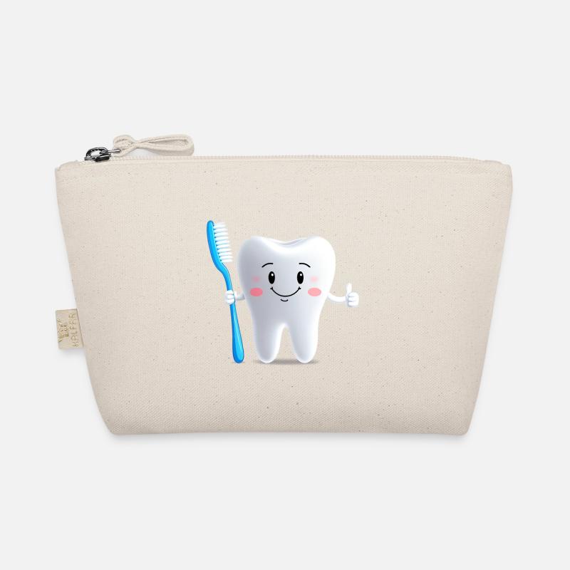 Dent souriante avec une brosse à dents Trousse biologique