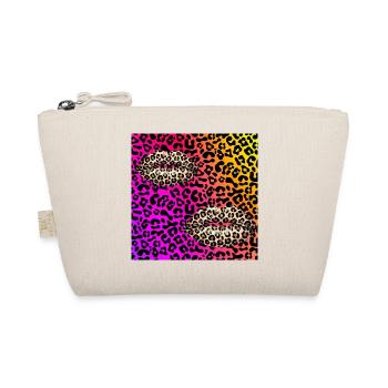 Leopard Lips on Neon Gradient - Organic Pouch - nature - Front