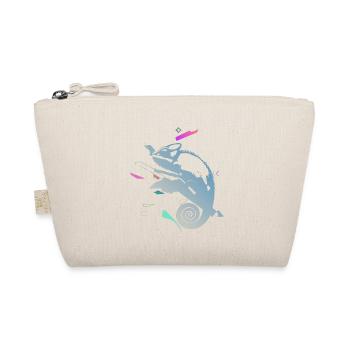 Spiral Chameleon in Neon Gradient - Organic Pouch - nature - Front
