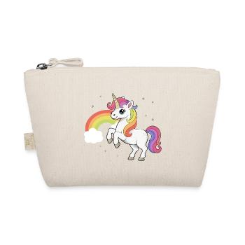Einhorn und Regenbogen - Magical Unicorn Design - Bio-Täschchen - Natur - Vorne