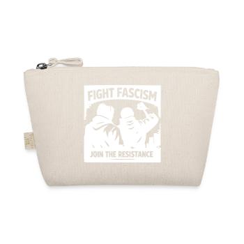 Antifaschismus Silhouette Fight Facism Resistance - Bio-Täschchen - Natur - Vorne