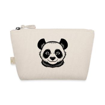 Baby-Panda-Gesicht - Bio-Täschchen - Natur - Vorne