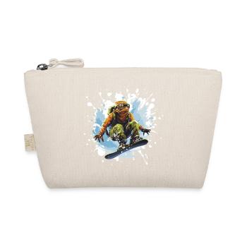 Frosch Snowboard - Bio-Täschchen - Natur - Vorne