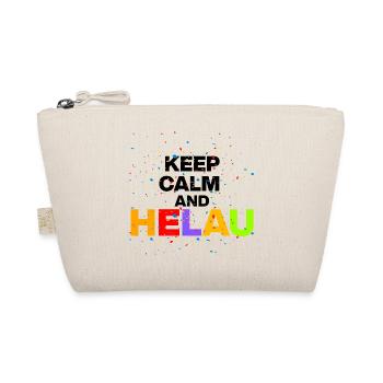 KEEP CALM AND HELAU! KARNEVAL FASCHING schwarz - Bio-Täschchen - Natur - Vorne
