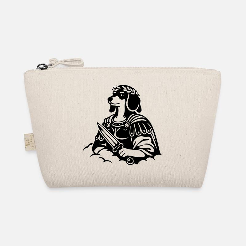 Roman Dachshund Warrior Fighter Sword Dagger Organic Pouch