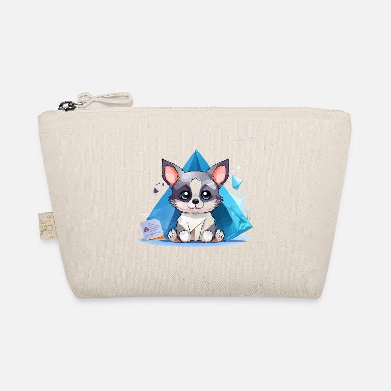 Kristallhündchen im Eisstil Organic Pouch