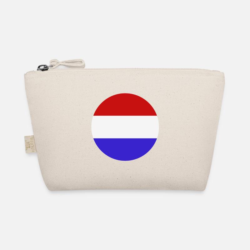 Netherlands round flag Organic Pouch
