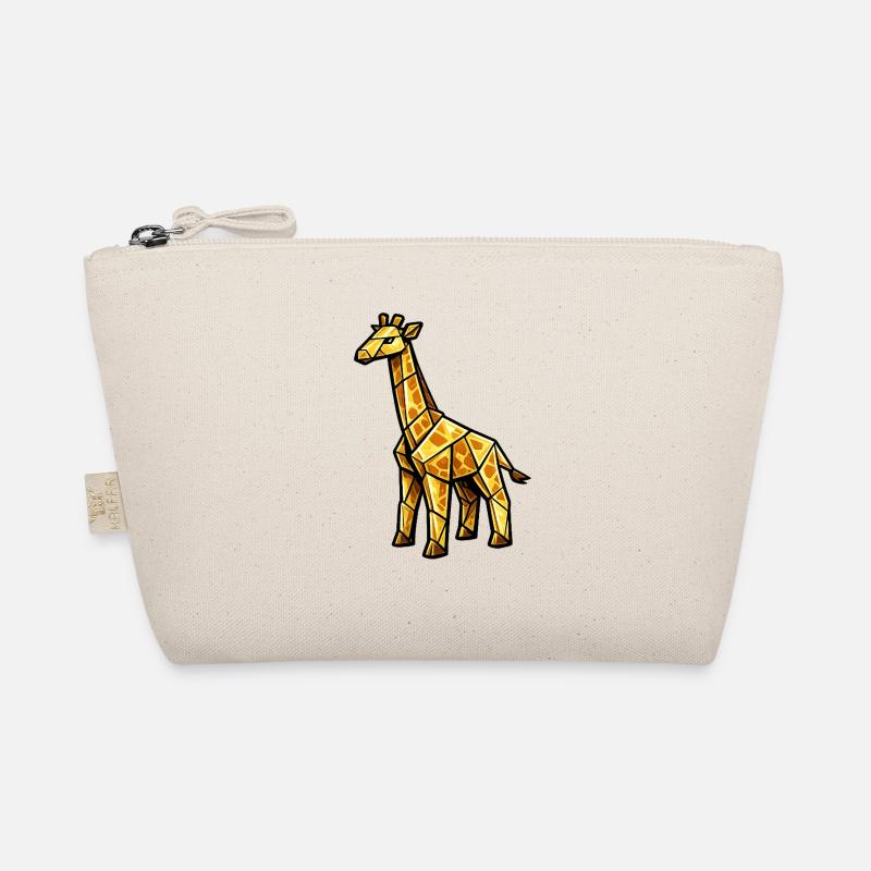 Goldene Geometrie-Giraffe - Bio-Täschchen - Natur